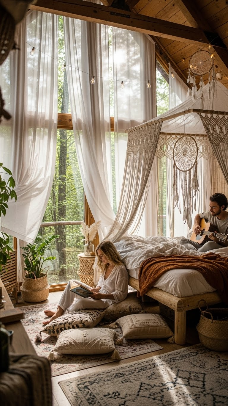 21 Forest Boho Couple Bedroom Ideas That Feel Like a Magical Treehouse Escape 12 image 1200
