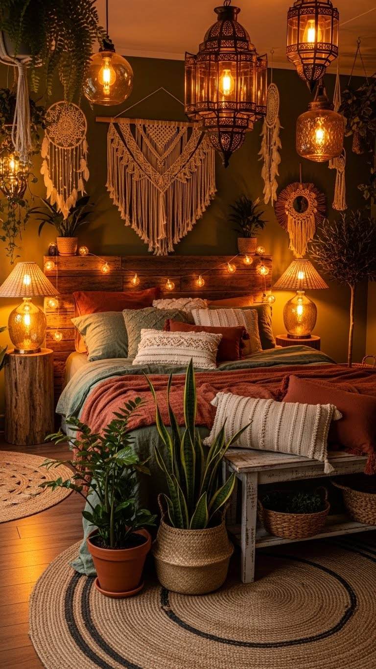 21 Forest Boho Couple Bedroom Ideas That Feel Like a Magical Treehouse Escape 18 image 1206