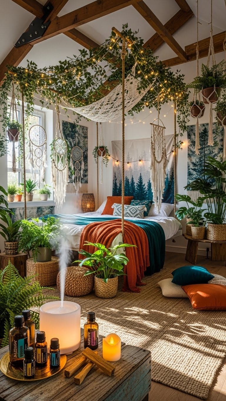 21 Forest Boho Couple Bedroom Ideas That Feel Like a Magical Treehouse Escape 22 image 1210