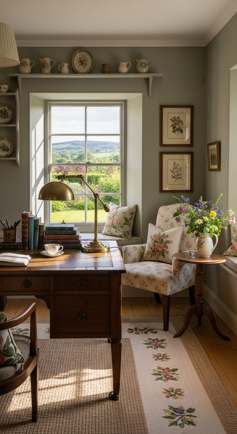 35+ English Countryside Home Office Ideas Like a Cozy Escape 24 image 2470