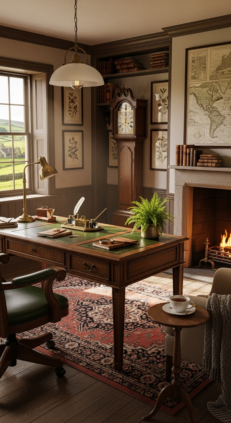 35+ English Countryside Home Office Ideas Like a Cozy Escape 34 image 2480