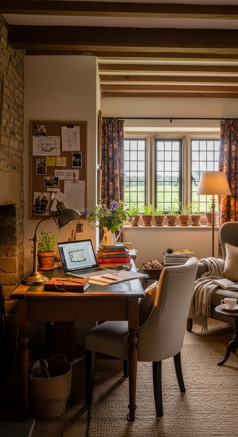 35+ English Countryside Home Office Ideas Like a Cozy Escape 38 image 2484