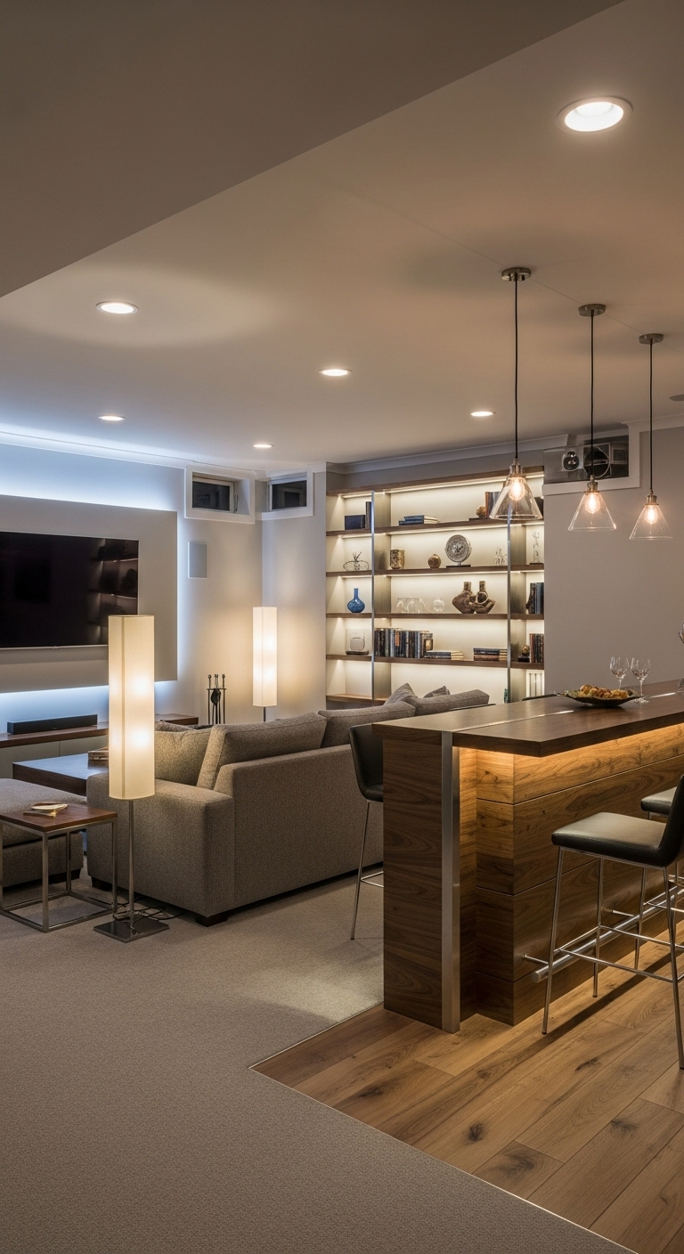 42+ Modern Basement Remodel Decor Ideas 3 image 3492