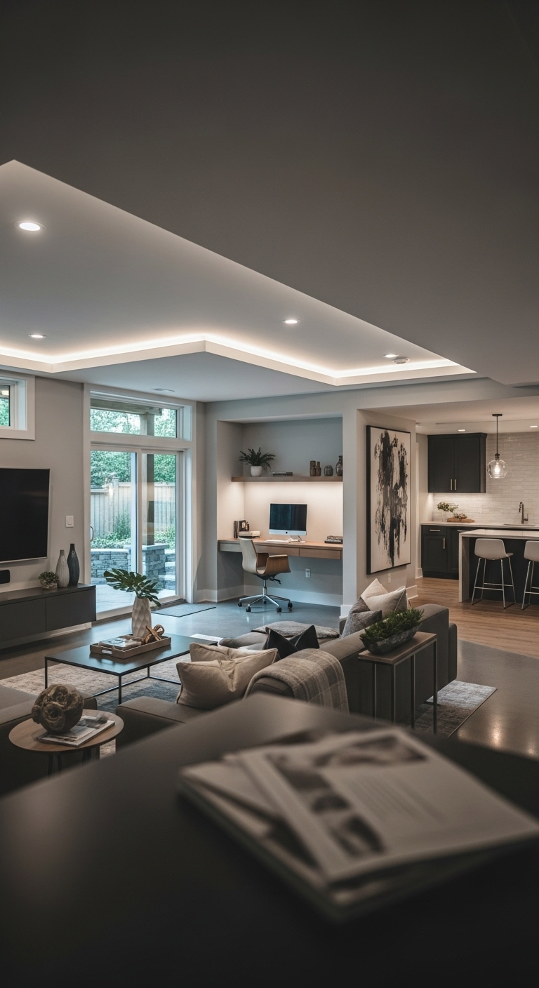 42+ Modern Basement Remodel Decor Ideas 5 image 3494