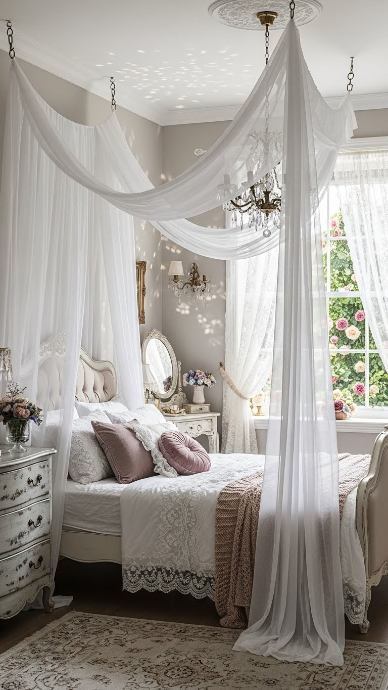 22 Vintage Romantic Master Bedroom Design Ideas That Feel Like a Fairy Tale 11 image 830