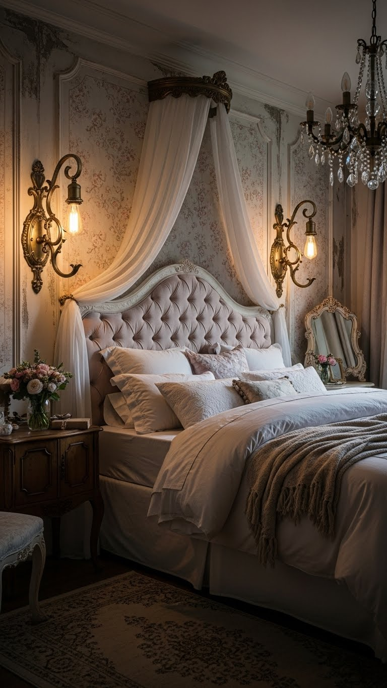22 Vintage Romantic Master Bedroom Design Ideas That Feel Like a Fairy Tale 13 image 833
