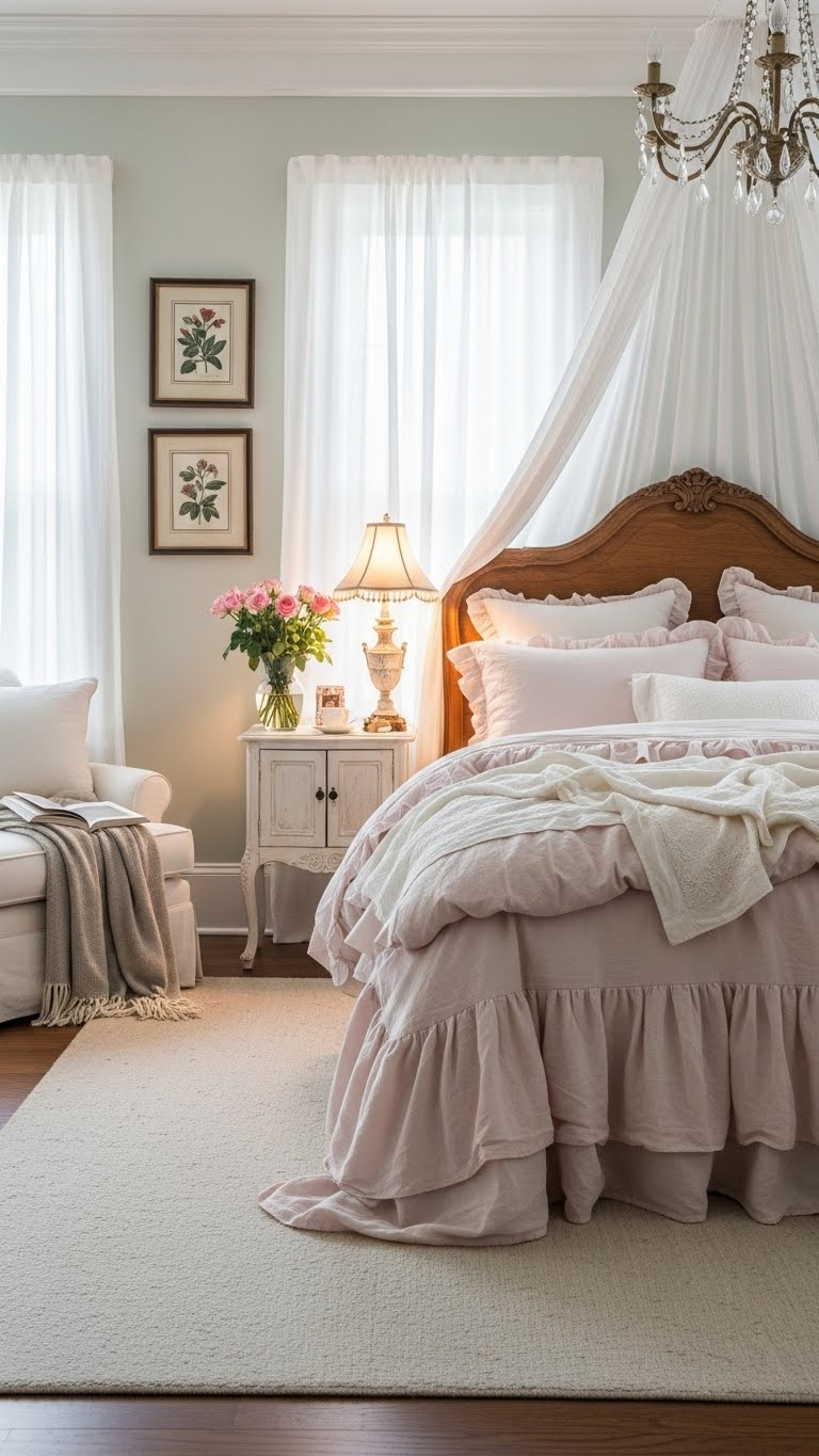 22 Vintage Romantic Master Bedroom Design Ideas That Feel Like a Fairy Tale 14 image 834