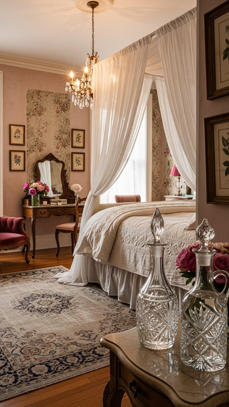 22 Vintage Romantic Master Bedroom Design Ideas That Feel Like a Fairy Tale 17 image 883
