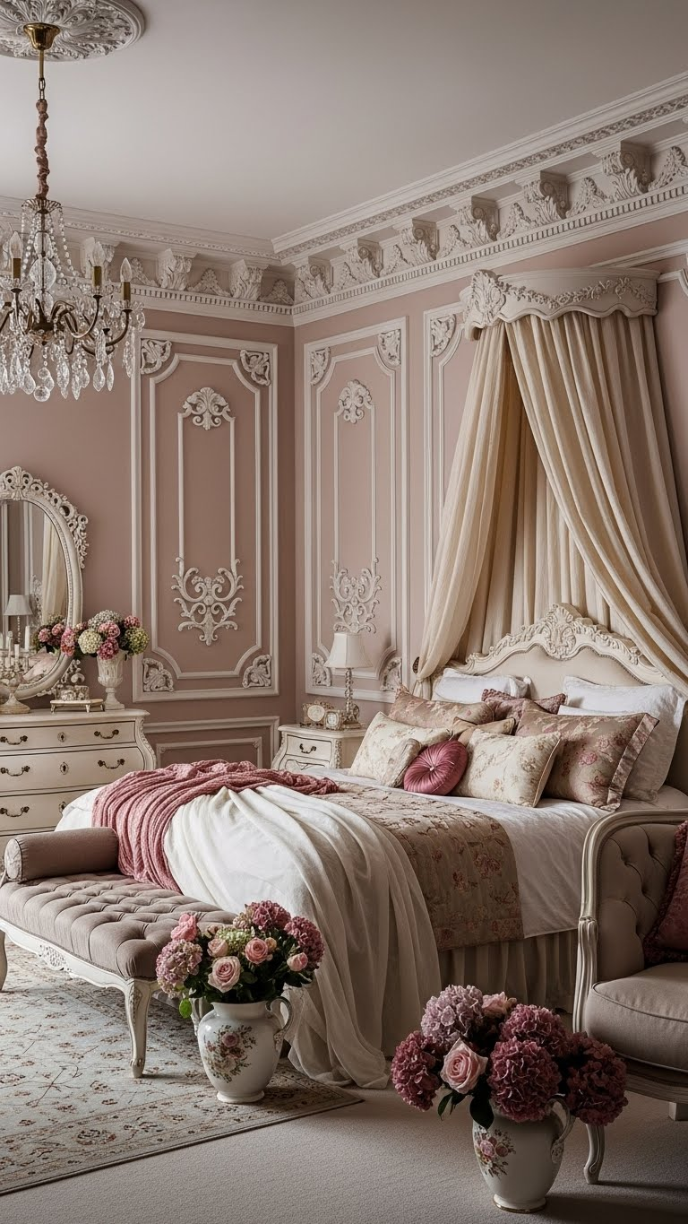 22 Vintage Romantic Master Bedroom Design Ideas That Feel Like a Fairy Tale 18 image 884