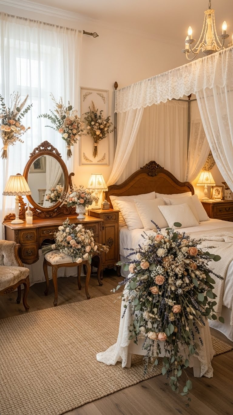 22 Vintage Romantic Master Bedroom Design Ideas That Feel Like a Fairy Tale 21 image 888