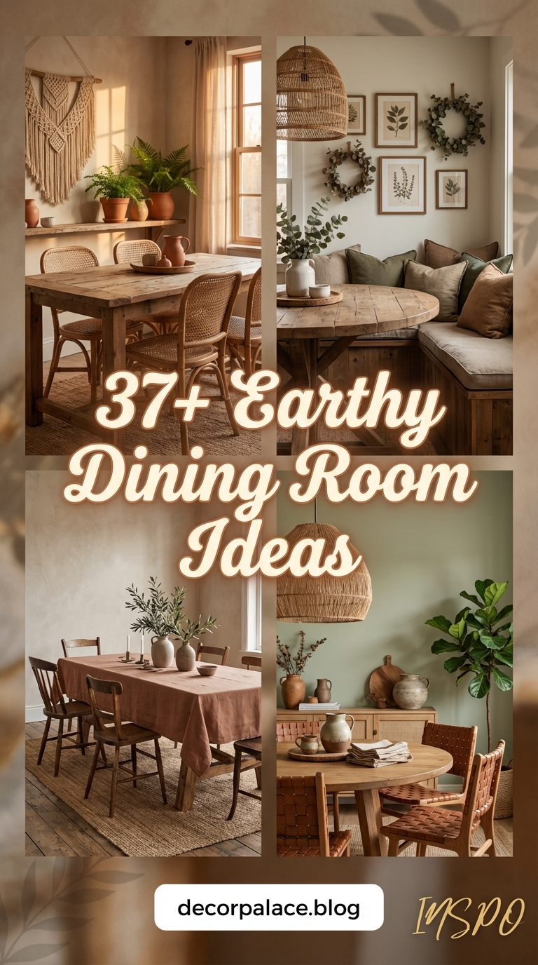 37 Earthy Dining Room Ideas 1