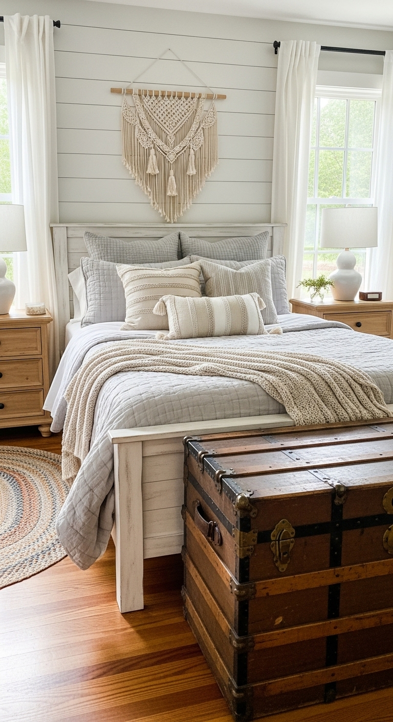 42+ Cozy Farmhouse Bedroom Design Ideas 9 image 1249