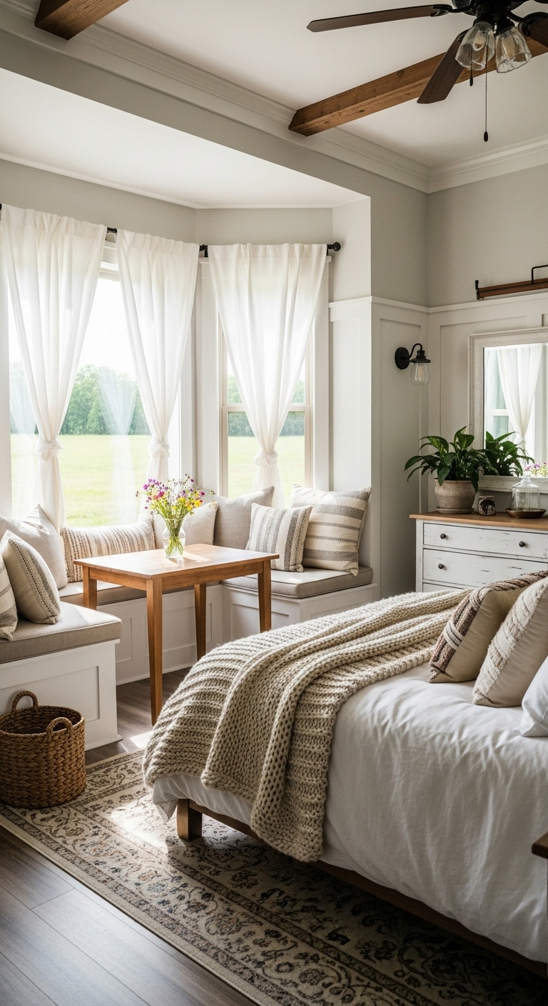 42+ Cozy Farmhouse Bedroom Design Ideas 26 image 1268