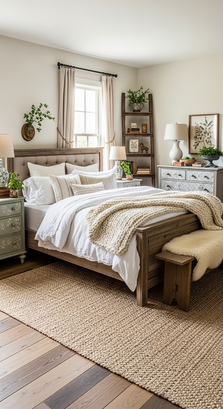 42+ Cozy Farmhouse Bedroom Design Ideas 31 image 1278