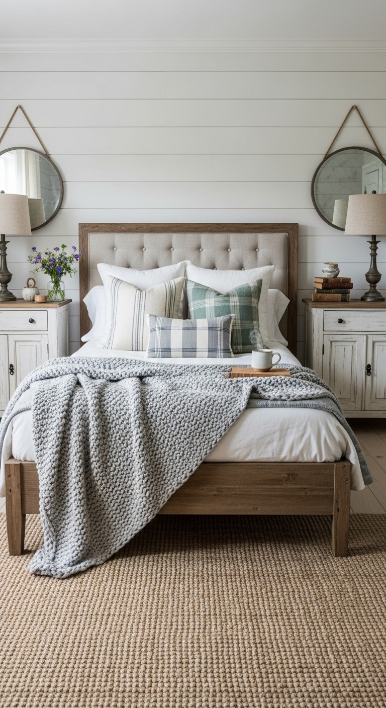 42+ Cozy Farmhouse Bedroom Design Ideas 34 image 1284