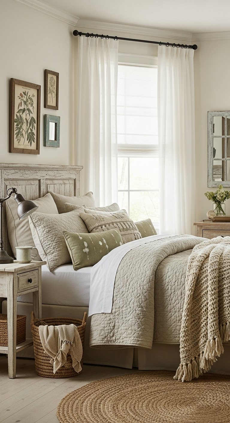 42+ Cozy Farmhouse Bedroom Design Ideas 33 image 1925