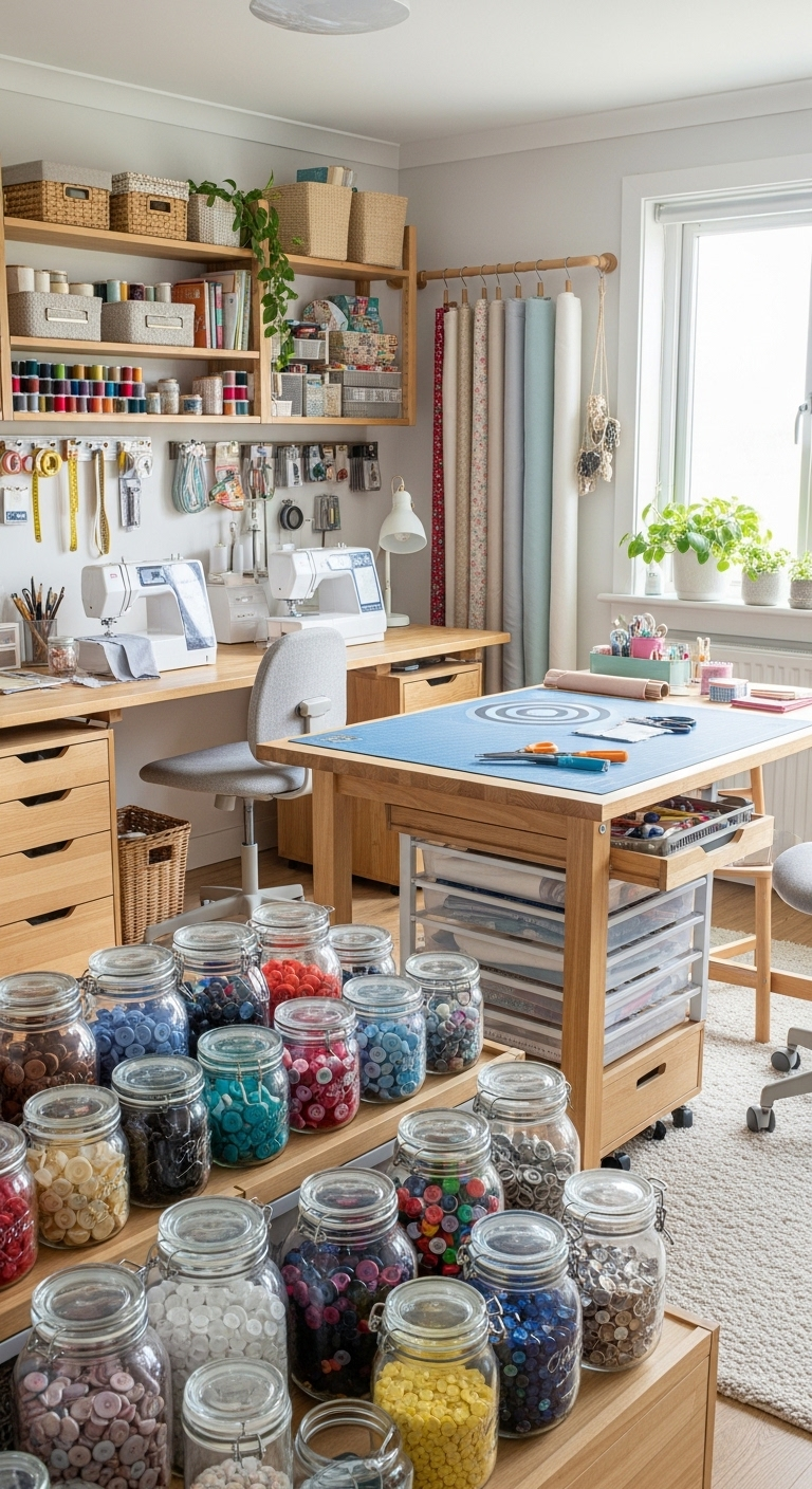 40+ Sewing Room Design Layout Ideas 36 image 445