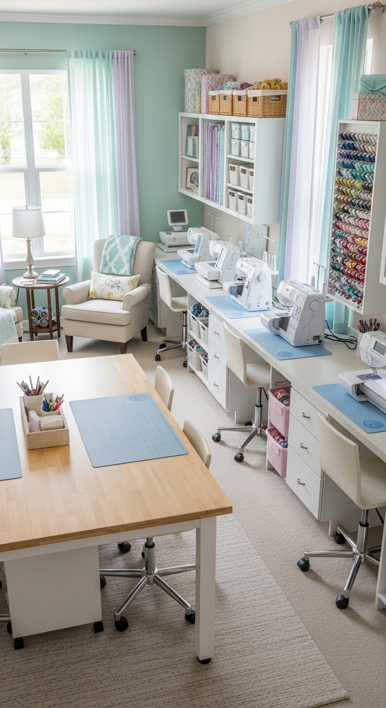 40+ Sewing Room Design Layout Ideas 39 image 448