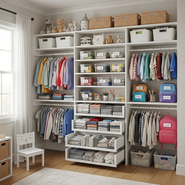 12+ Closet Organization Ideas for School Going Kids