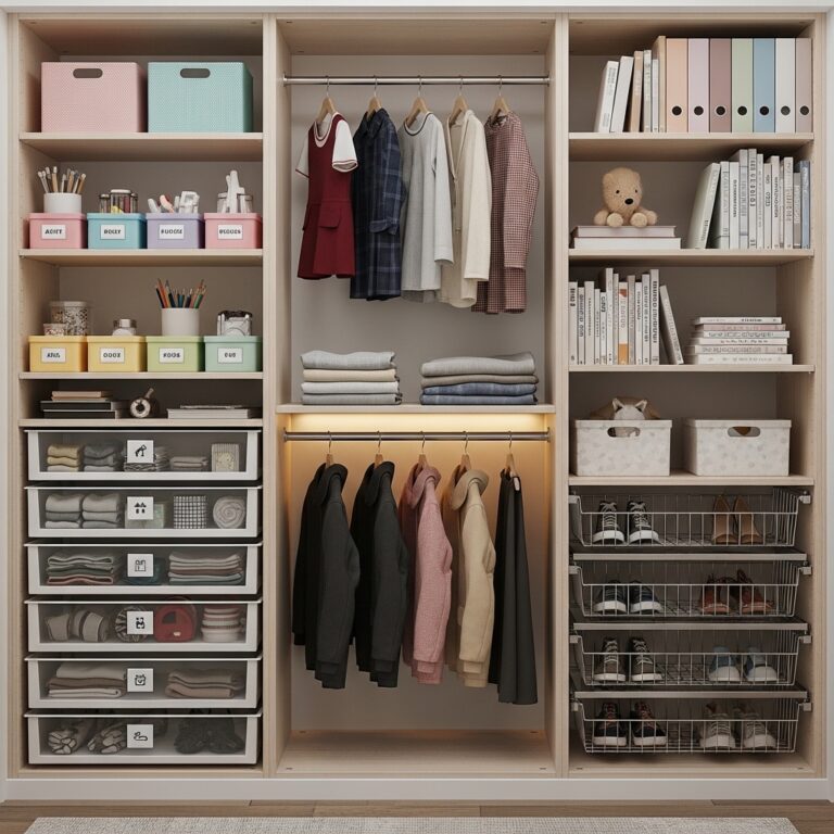 12+ closet organization ideas for school going kids
