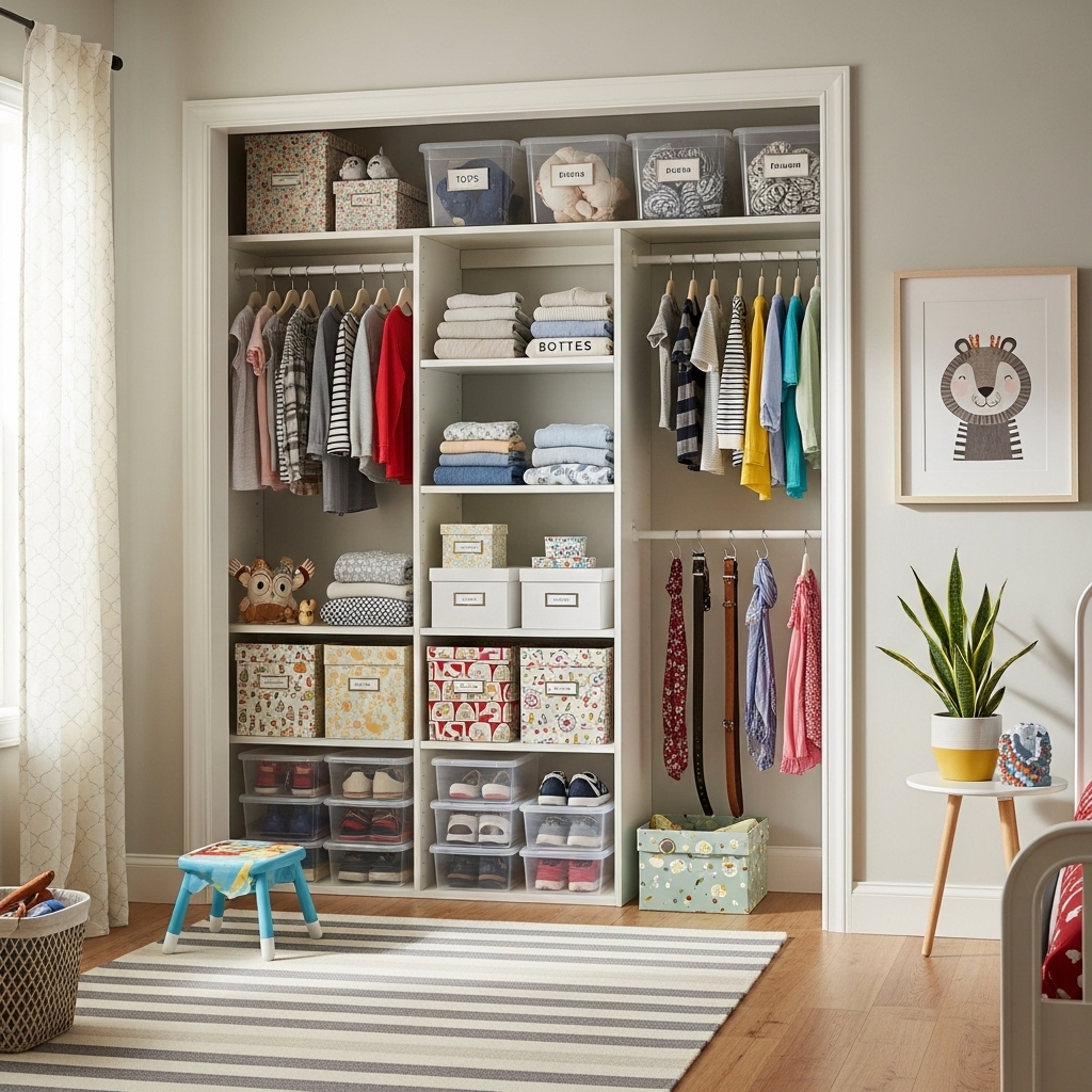 15 Budget Friendly Kids Closet Organization Hacks 1