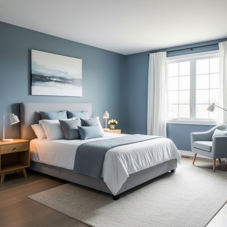 15+ Calm Blue Bedroom Wall Ideas