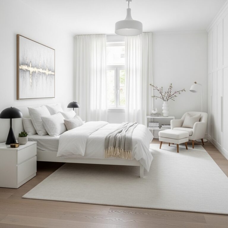 15+ Chic modern white bedroom decor