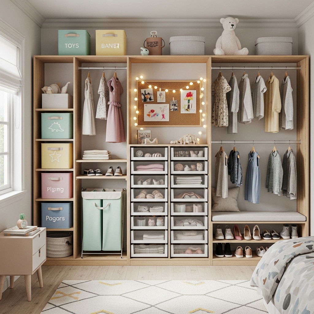 15 Vertical Storage Ideas for Kids Closets