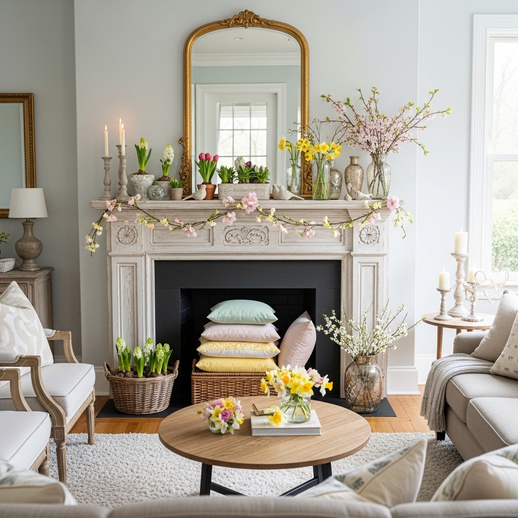 21 Spring Mantel Decor Ideas