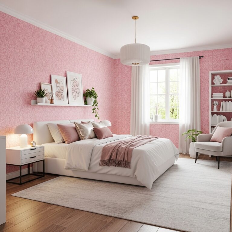 25+ Pink Wallpaper Bedroom Ideas