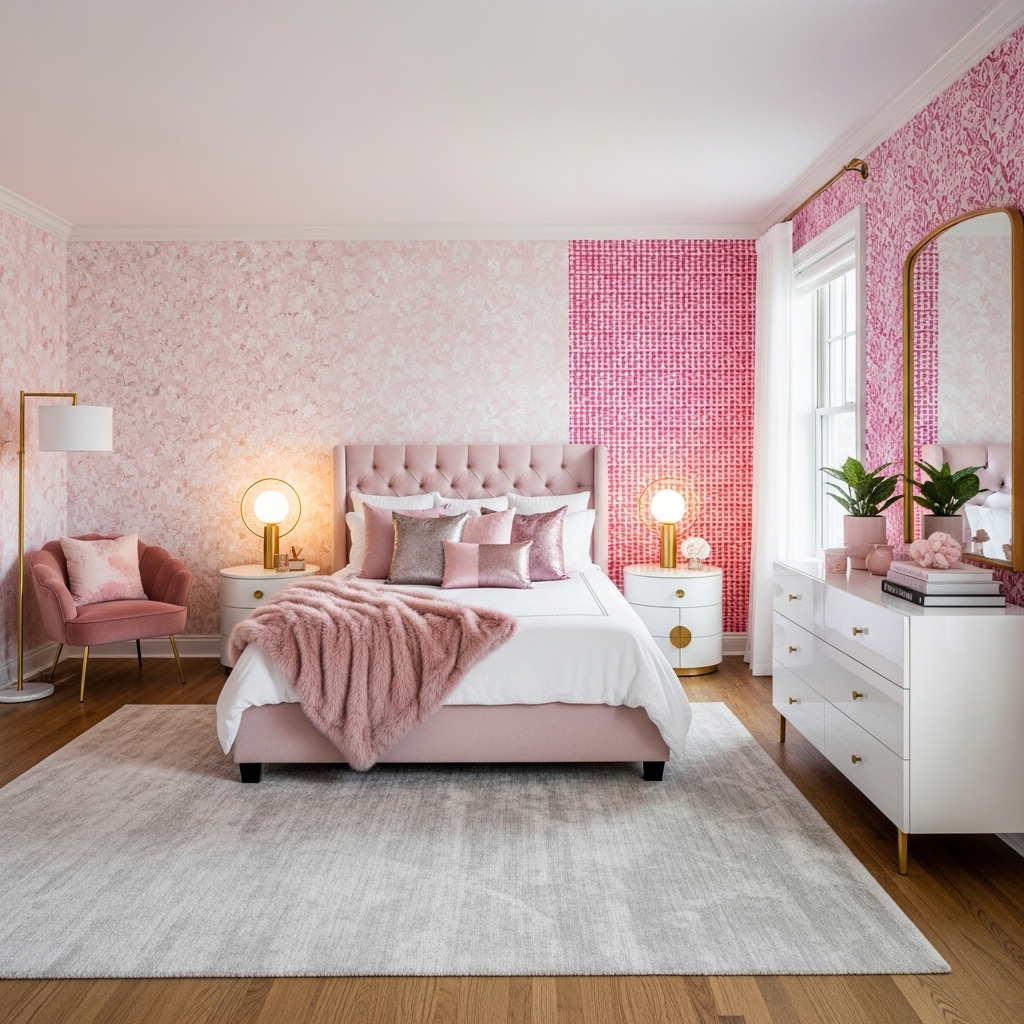 25 pink wallpaper bedroom ideas for a stylish look