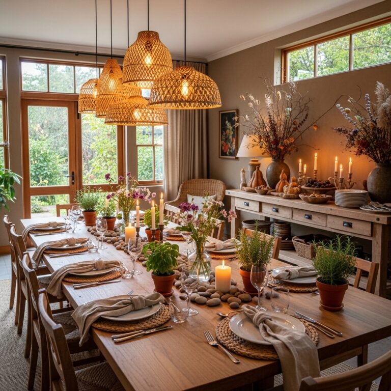 25+fun natural table settings Ideas