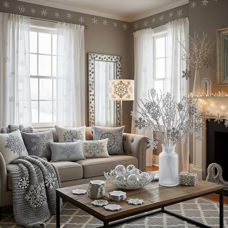 25+snowflake designs winter home decor Ideas