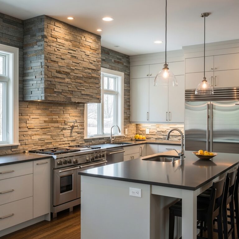 27+ stone backsplash kitchen ideas