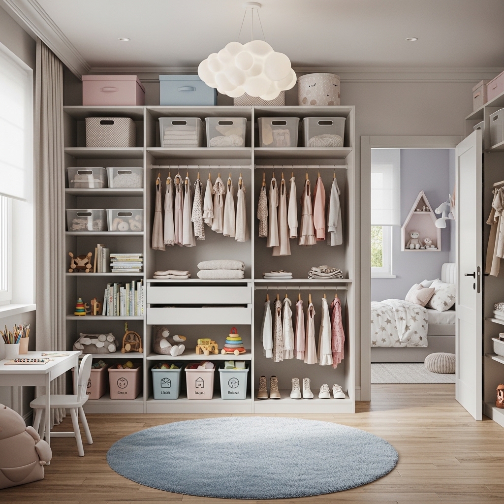 closet organization ideas for growing kids