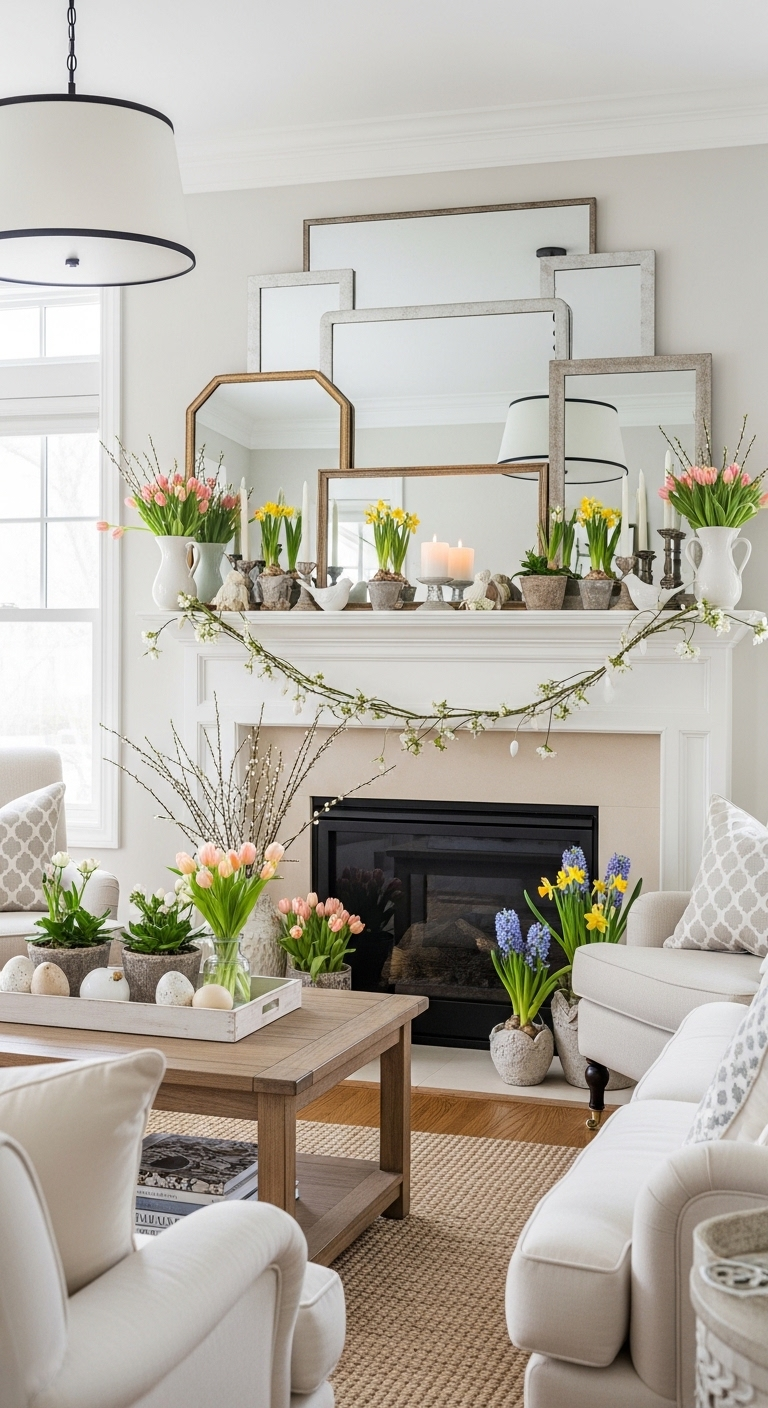 21+ Spring Mantel Decor Ideas 4 image 1041