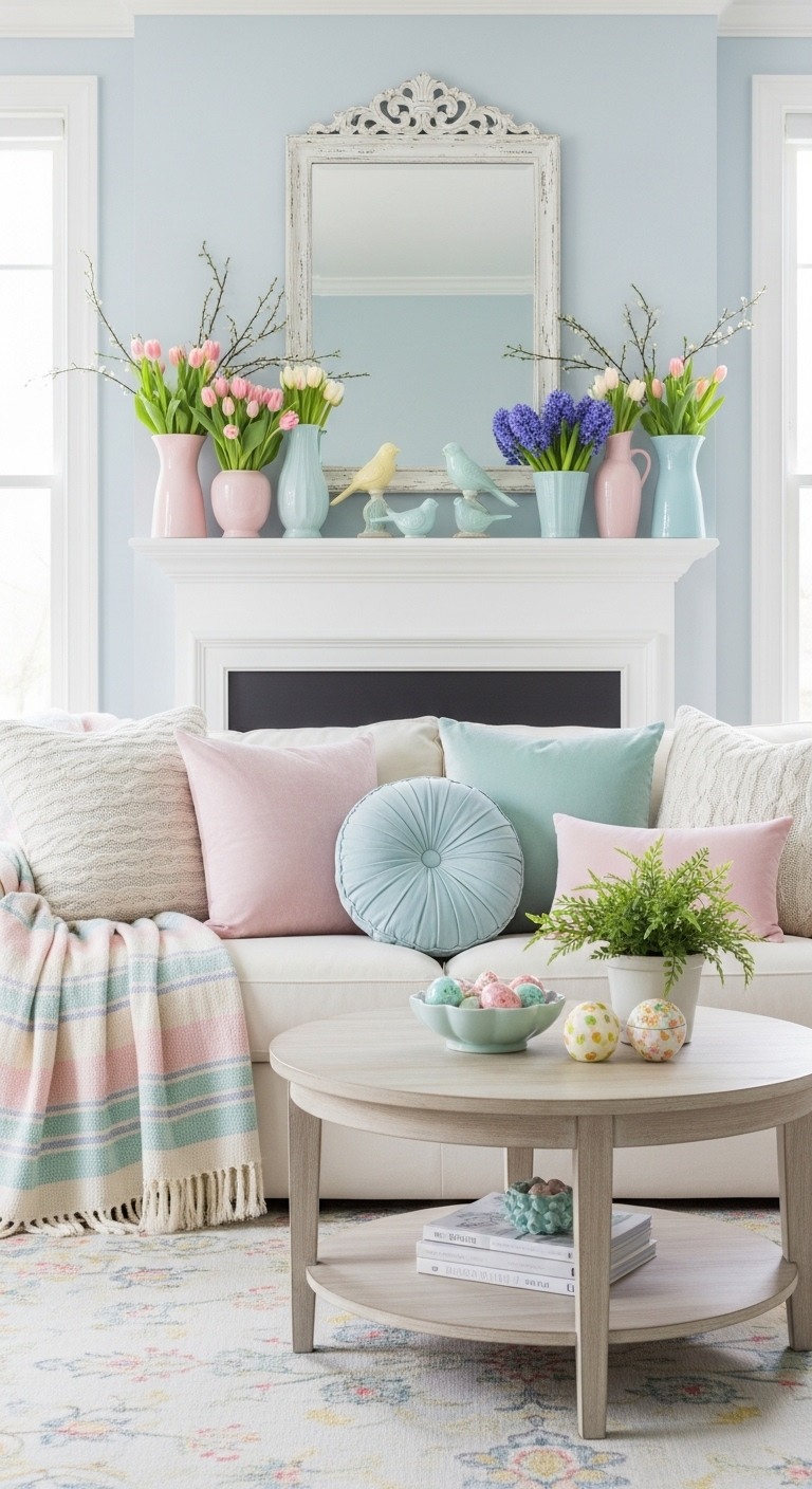 21+ Spring Mantel Decor Ideas 5 image 1042