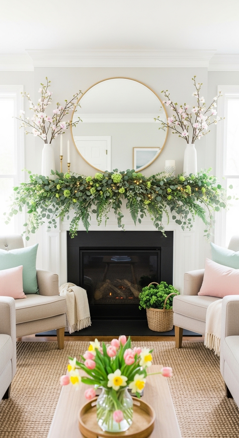 21+ Spring Mantel Decor Ideas 6 image 1044