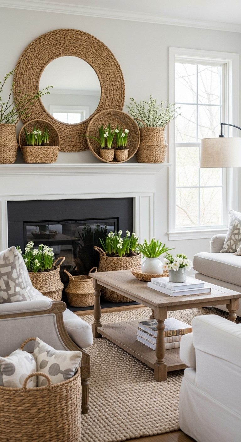 21+ Spring Mantel Decor Ideas 12 image 1051
