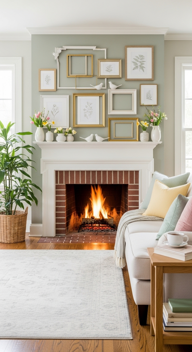 21+ Spring Mantel Decor Ideas 14 image 1053