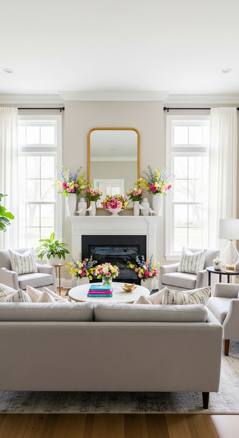 21+ Spring Mantel Decor Ideas 16 image 1055