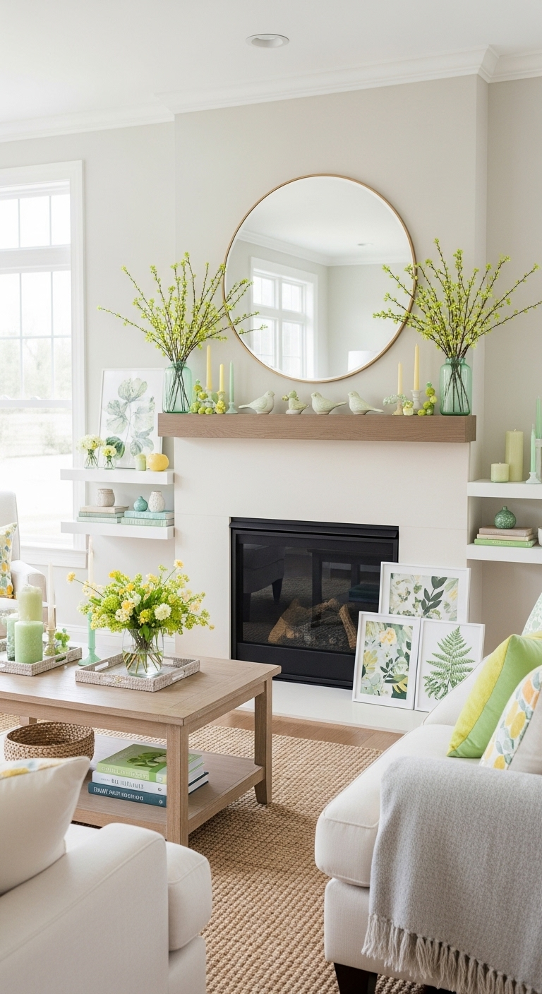 21+ Spring Mantel Decor Ideas 18 image 1058