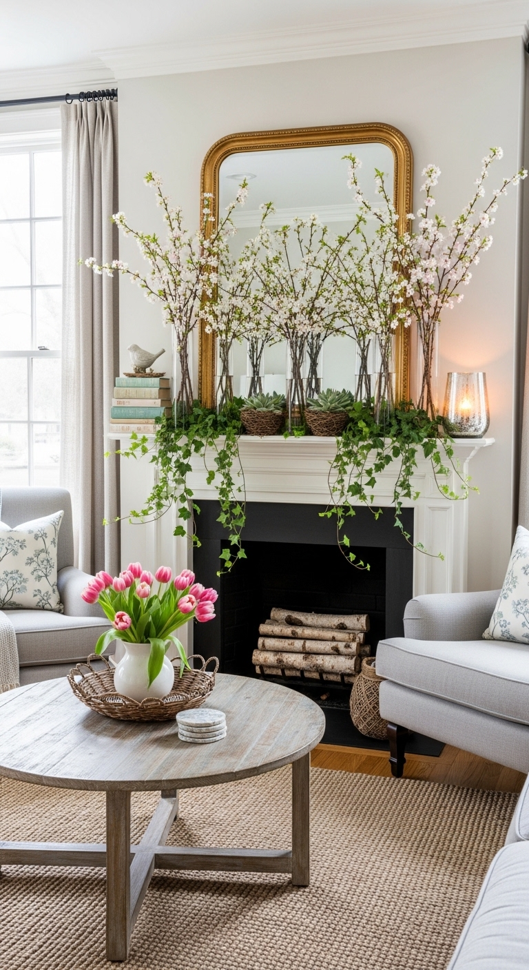 21+ Spring Mantel Decor Ideas 20 image 1060