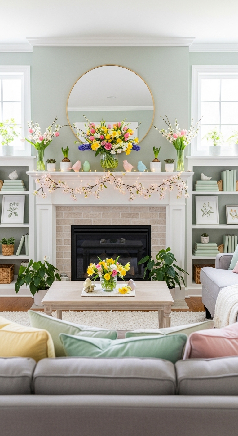 21+ Spring Mantel Decor Ideas 21 image 1062
