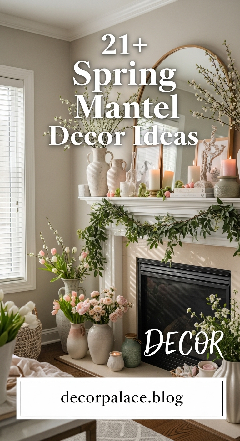 21+ Spring Mantel Decor Ideas 2 image 1065