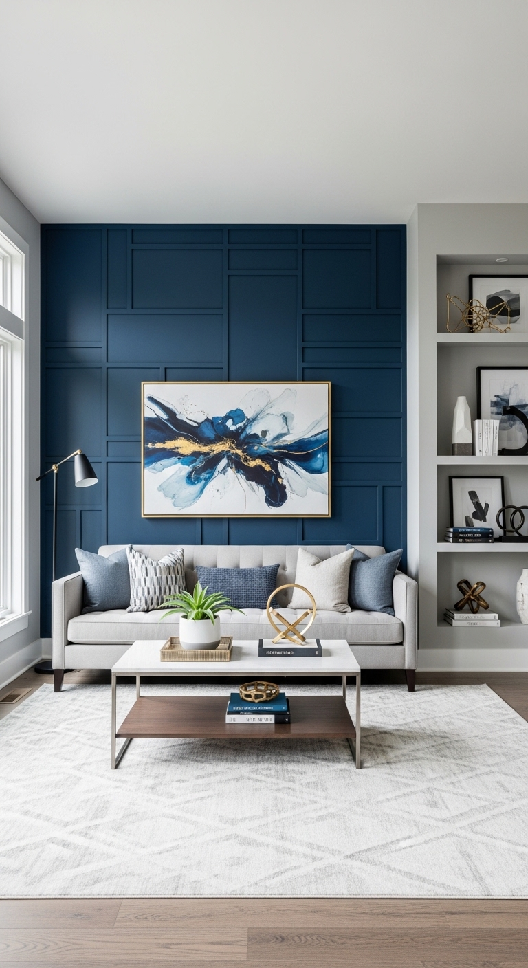 17+ Modern Blue Wallpaper Room Ideas 4 image 263