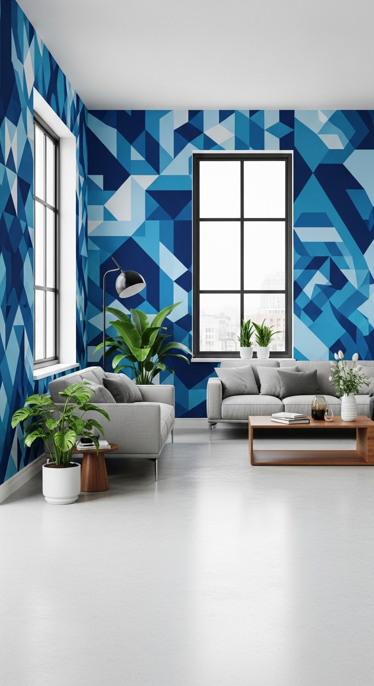 17+ Modern Blue Wallpaper Room Ideas 5 image 264