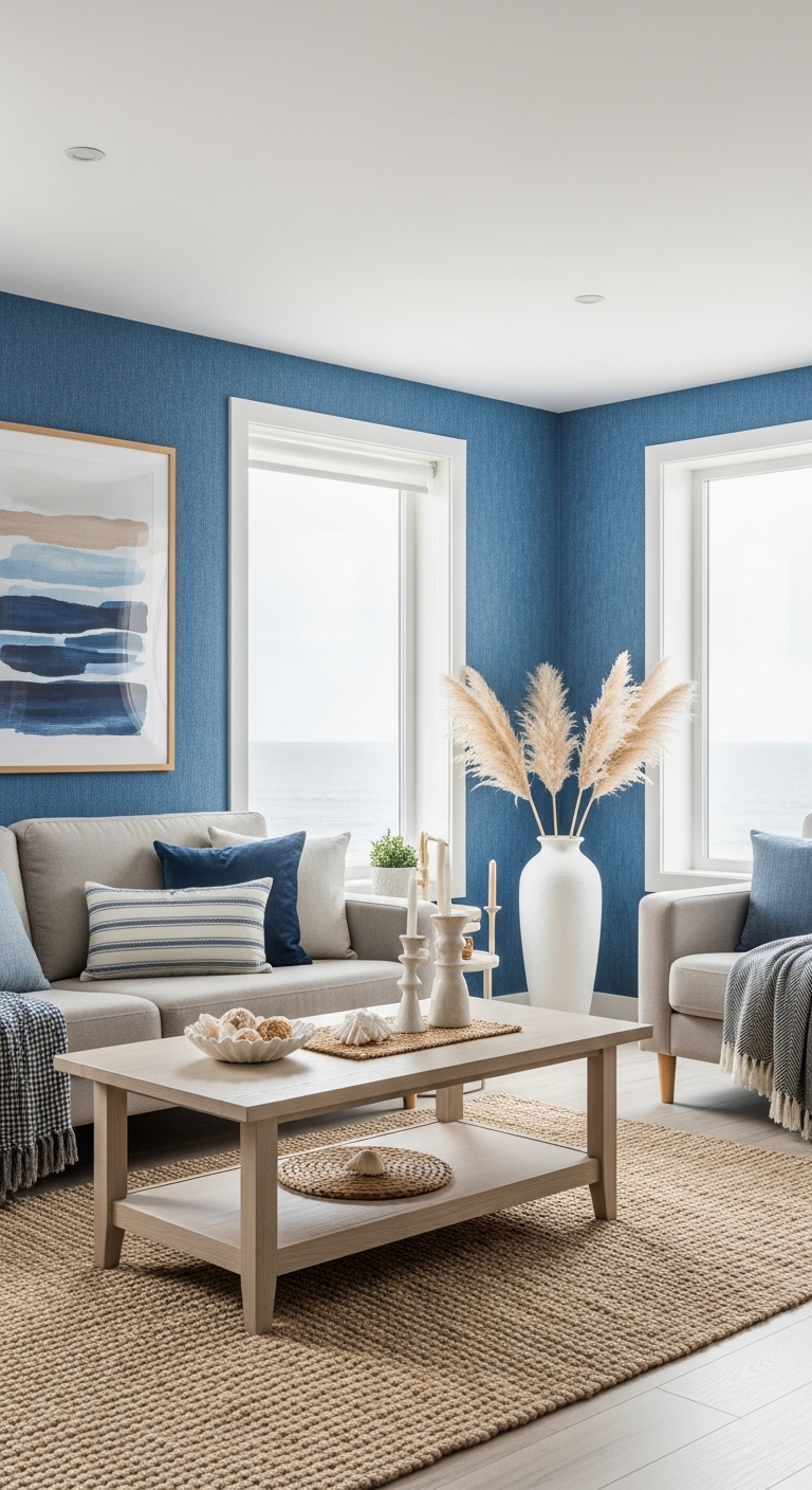 17+ Modern Blue Wallpaper Room Ideas 6 image 265