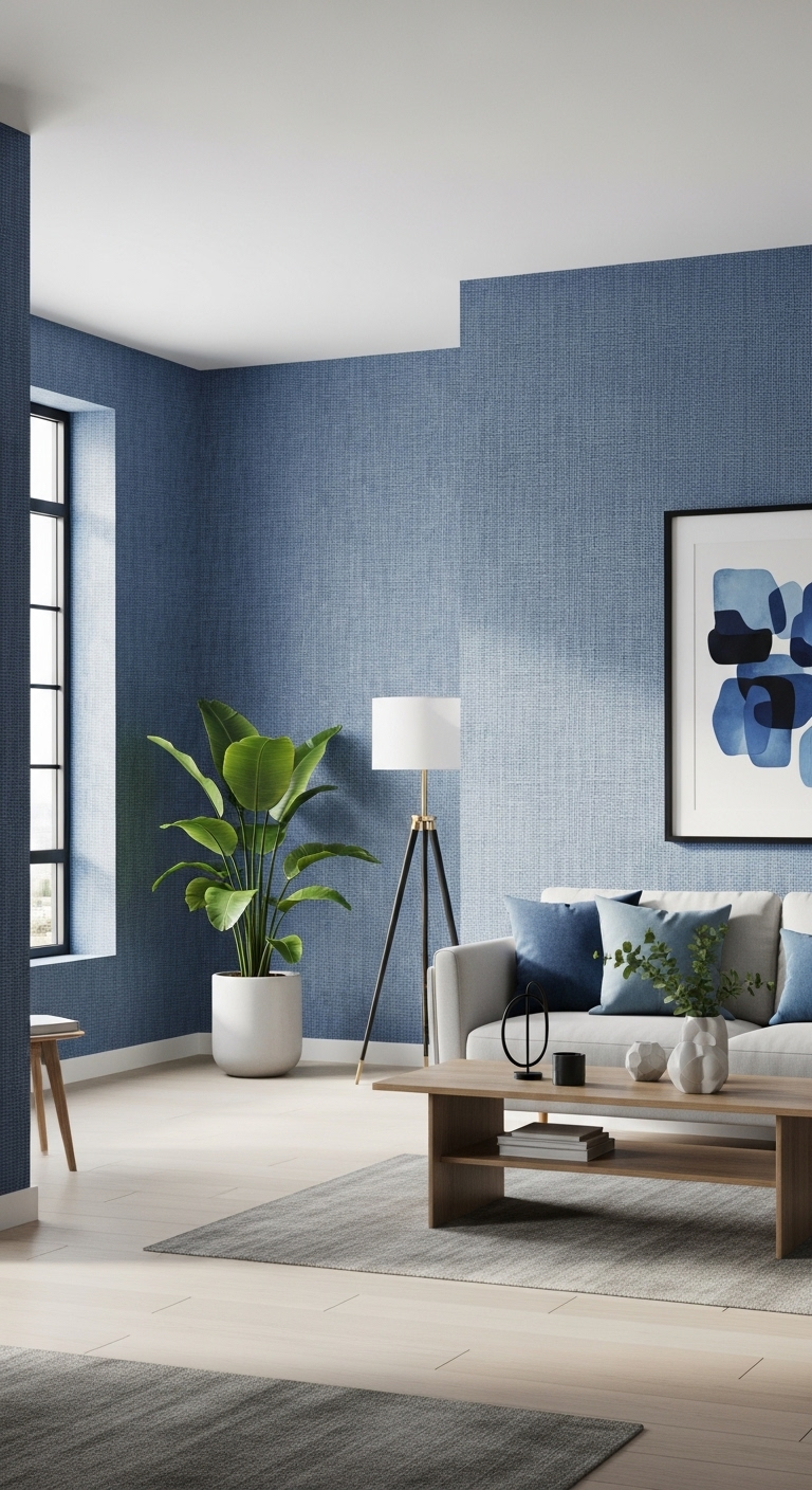 17+ Modern Blue Wallpaper Room Ideas 9 image 268
