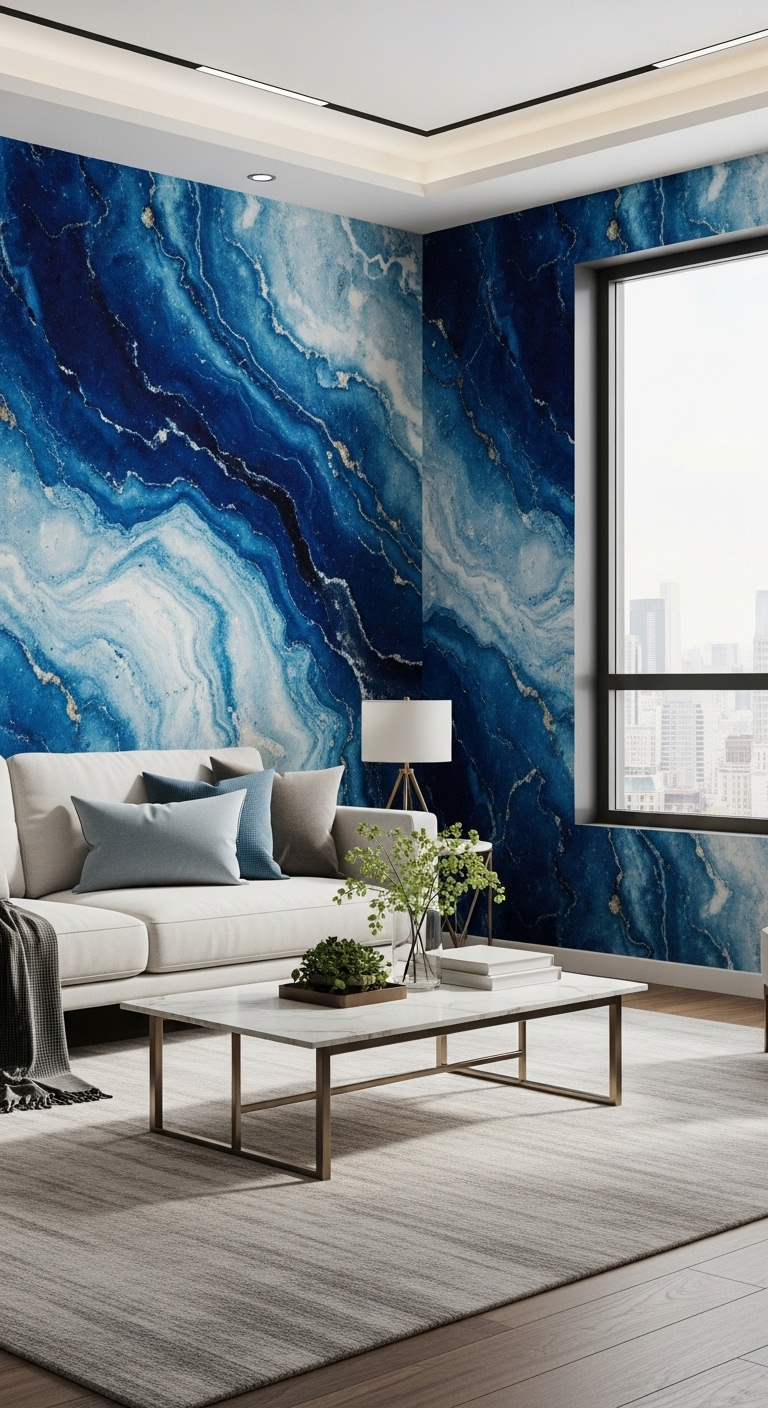 17+ Modern Blue Wallpaper Room Ideas 12 image 271